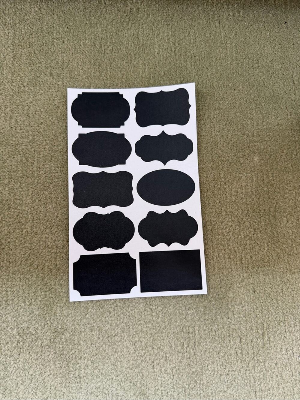 🗽Chalkboard Sticker Labels - Black Decorative Shape Pack